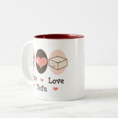 Tasse de tofu d'amour de paix (Devant gauche)