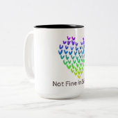 Tasse de ton de NFIS deux (un coeur) 444ml (Devant gauche)