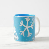 Tasse de ton des flocons de neige deux (Devant droit)