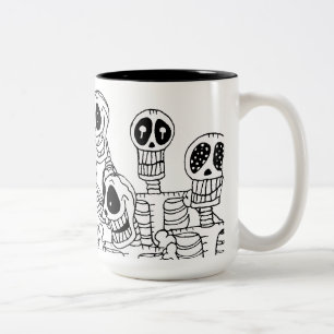 Tasse de ton des squelettes deux