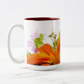 Tasse de ton du papillon deux de fleur (Gauche)