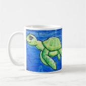 Tasse de tortue de la mer de Dina, double image, (Gauche)