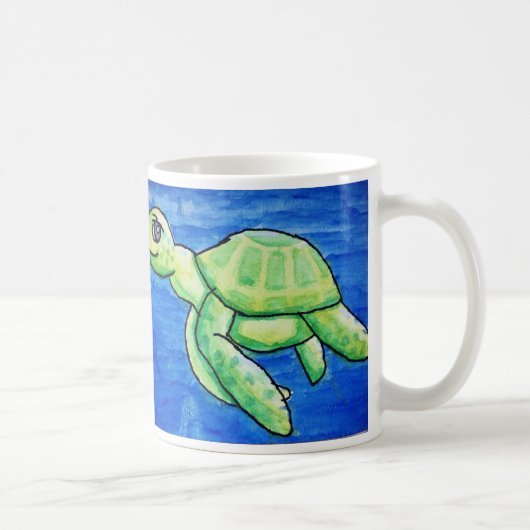 Tasse de tortue de la mer de Dina, double image, (Droite)