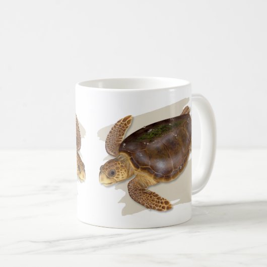 Tasse de tortue de mer d'imbécile (Devant droit)