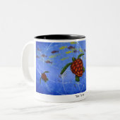 Tasse "de tortue de mer" par l'artiste John Donato (Devant gauche)