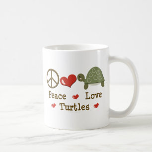 Tasse de tortues d'amour de paix
