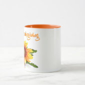 Tasse de tournesol d'aquarelle (Centre)