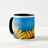 tasse de tournesol de traînée d'abeille (Devant gauche)