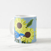 Tasse de tournesol et de geai bleu (Devant gauche)