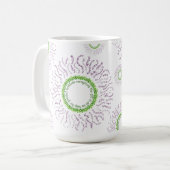 Tasse de tournesols de mandala de gratitude de (Devant gauche)