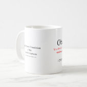 Tasse de traduction Open Source Obadiah 1:10 (Devant gauche)