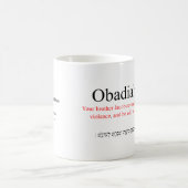 Tasse de traduction Open Source Obadiah 1:10 (Centre)