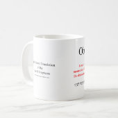 Tasse de traduction open source Obadiah 1:16 Mug (Devant gauche)