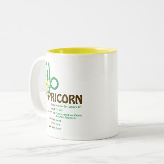 Tasse de traits de Capricorne (Devant gauche)