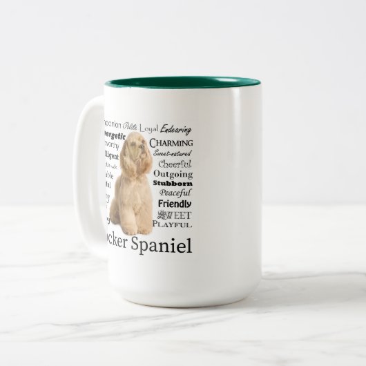 Tasse de traits de cocker (Devant gauche)