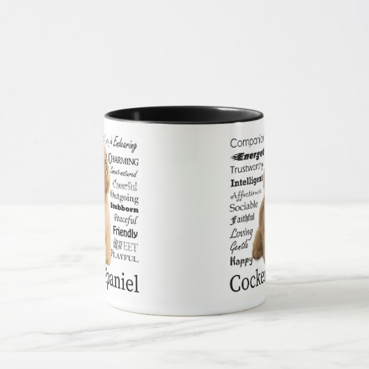 Tasse de traits de cocker (Centre)