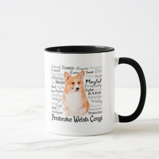 Tasse de traits de corgi (Droite)