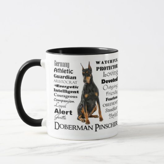 Tasse de traits de dobermann (Gauche)