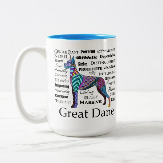 Tasse de traits de great dane (Gauche)