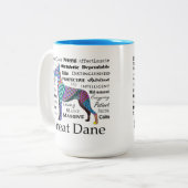 Tasse de traits de great dane (Devant gauche)
