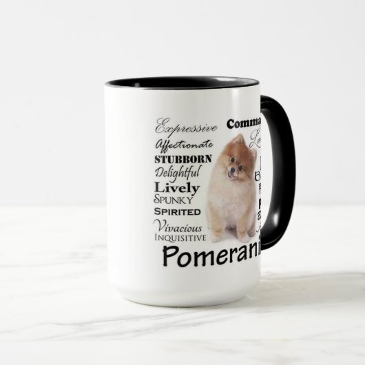 Tasse de traits de Pomeranian (Devant droit)