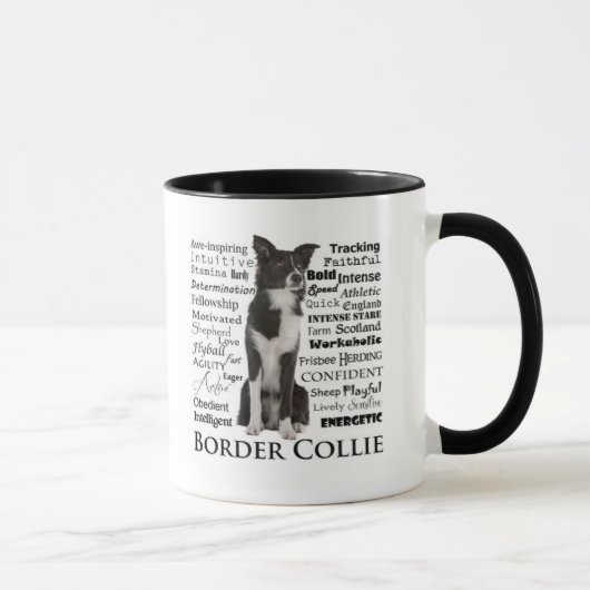 Tasse de traits de race de border collie (Droite)