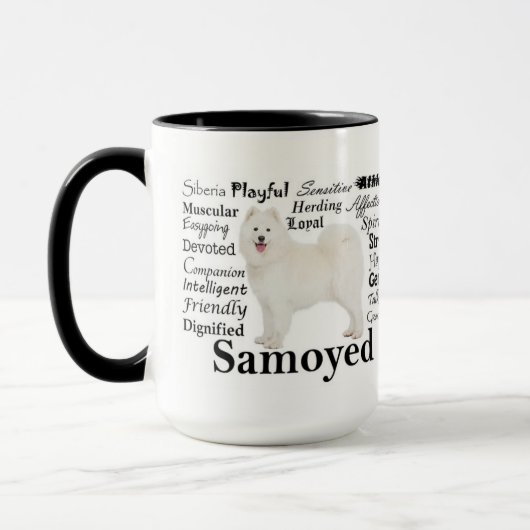 Tasse de traits de Samoyed (Gauche)