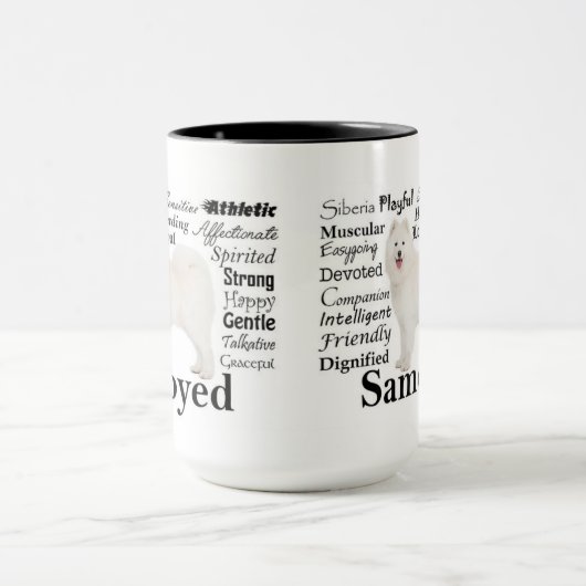 Tasse de traits de Samoyed (Centre)