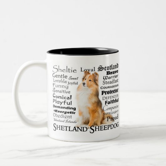 Tasse de traits de Sheltie (Gauche)
