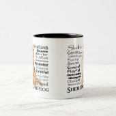 Tasse de traits de Sheltie (Centre)