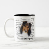 Tasse de traits de Sheltie (Gauche)