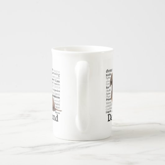 Tasse de traits de teckel (Dos)