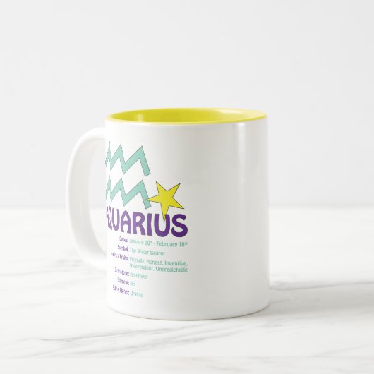 Tasse de traits de Verseau (Devant gauche)