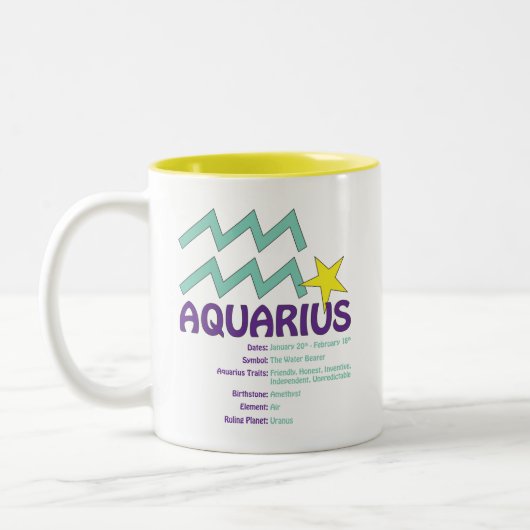 Tasse de traits de Verseau (Gauche)