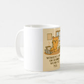 Tasse de travail avec chat drôle (Devant gauche)
