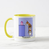 Tasse de travail d'équipe de corgi (Gauche)