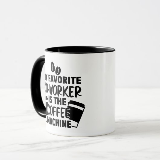 Tasse de travailleur favori drôle et sarcastique p (Devant gauche)