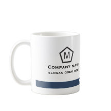 Tasse de travailleur moderne bleu géométrique pour