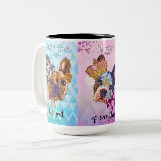 Tasse de trio de Frenchie (Devant gauche)