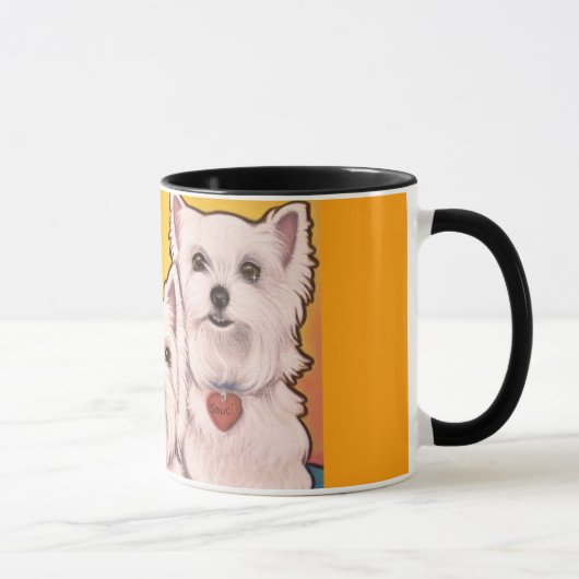 Tasse de trio de Westie (Droite)