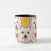 Tasse de trio de Westie (Centre)