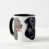 Tasse de trois chiens d'arrêt de Labrador (Devant gauche)