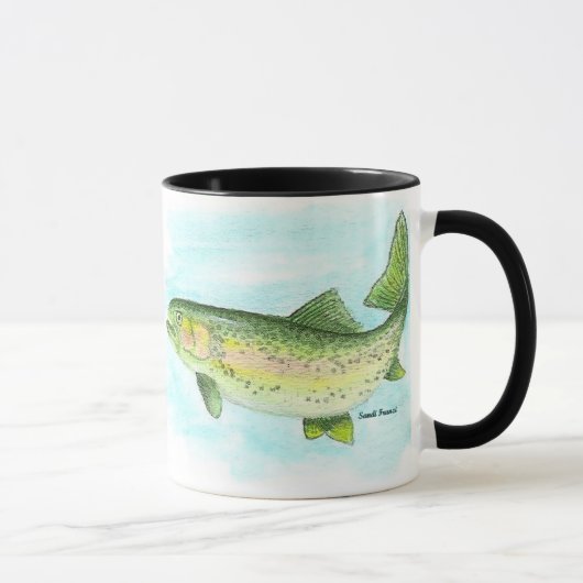 Tasse de truite d'aquarelle (Droite)