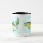 Tasse de truite d'aquarelle (Centre)