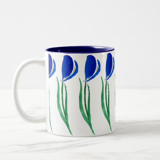 Tasse de tulipes bleues (Gauche)