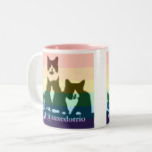 Tasse de TuxedoTrio d'arc-en-ciel (Devant gauche)