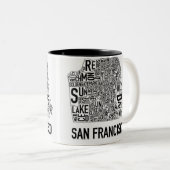 Tasse de typo de San Francisco (Devant droit)