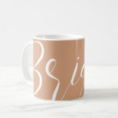 Tasse de typographie blanche saumon foncé (Devant gauche)