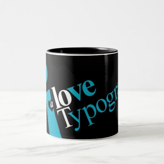 Tasse de typographie d'amour (Centre)