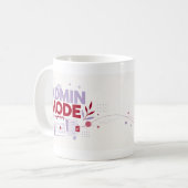 Tasse de typographie de bureau en mode Admin (Devant gauche)